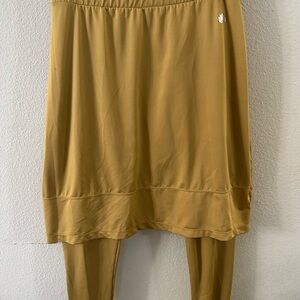 Snoga Mustard Yellow Athletic Skirt with Leggings